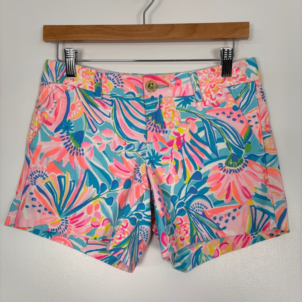 Lilly Pulitzer Women Shorts Size 0 Multicolor Tropical Punch Callahan Floral‎